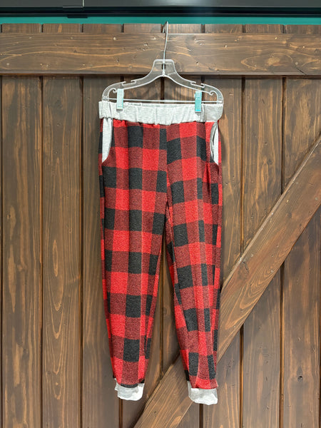 Kids Buffalo Plaid Pj Bottoms
