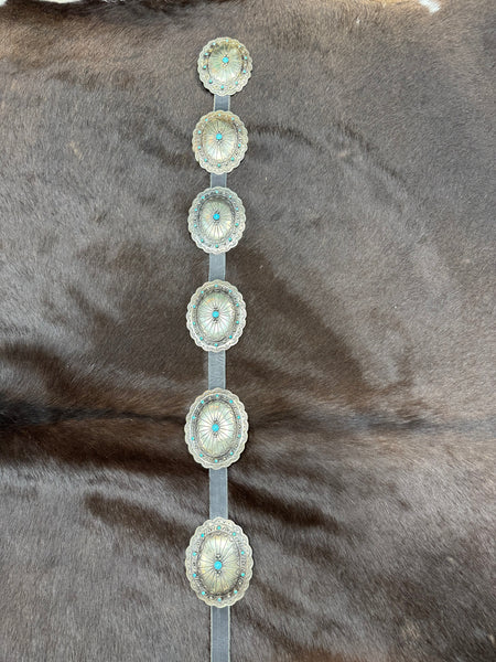 Barbosa Creations Scalop Hand Engraved Concho Belt