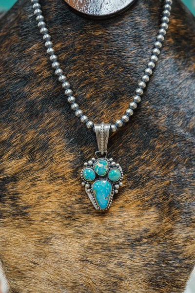 4 Stone Turquoise Pendant