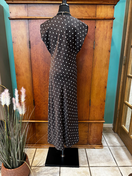 Polka Dot Cowl Neck Dress