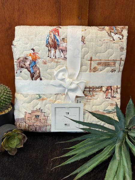 Retro Cowboy Baby Blanket