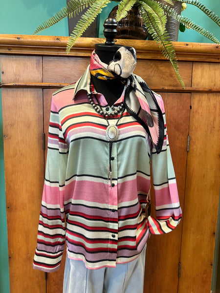 Double D Ranch Round Top Serape Blouse