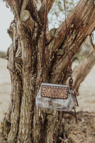 Clear Bag Genuine Western Leather Belle Bag