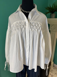 Detailed Button Down Top