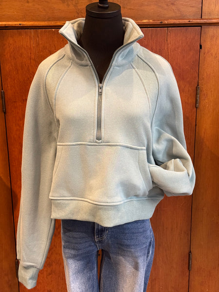 Dove Funnel Neck Half-Zip