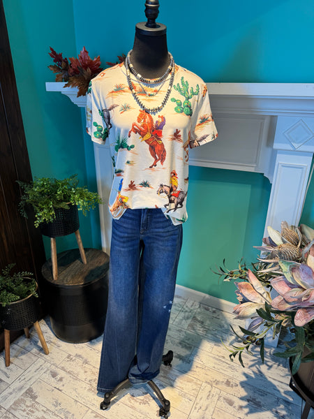 Rosa Clothing Cowboy Rodeo Tee