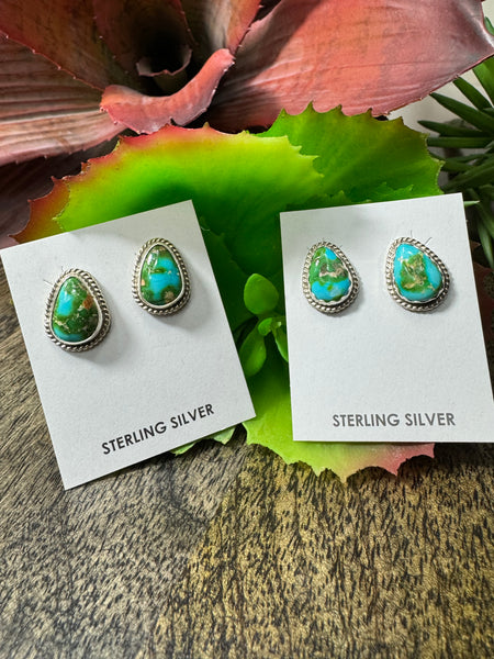 SLL Tear Drop Turquoise Post Earrings