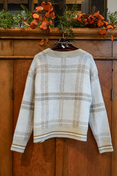 Plaid Sweater Cardi