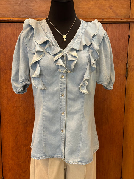 Lucky & Blessed Ruffle Top