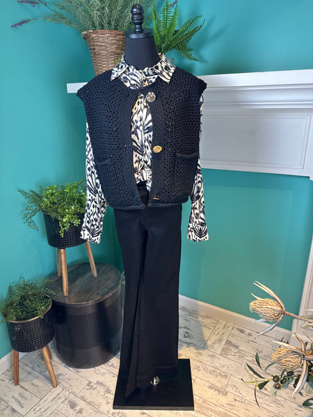 Esqualo Fancy Button Cardi Sweater