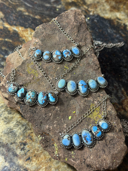18” Golden Hill 5 Stone Necklace