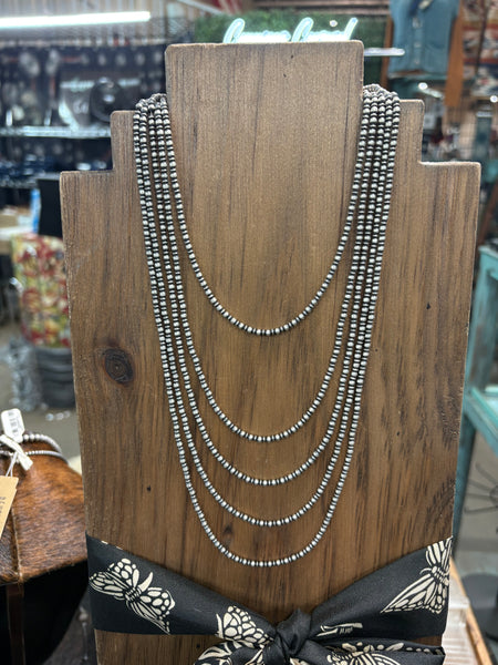 3mm Saucer Navajo Pearl Necklace