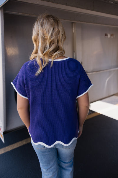 She & Sky Game Day Cable Sweater