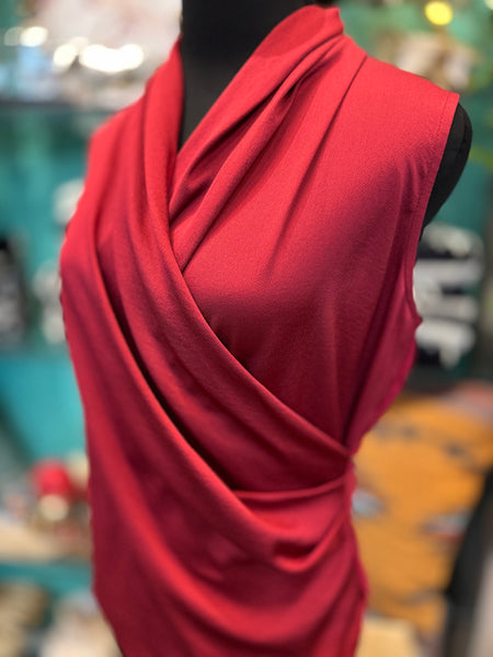 Joseph Ribkoff Sleeveless Pleated Front Top