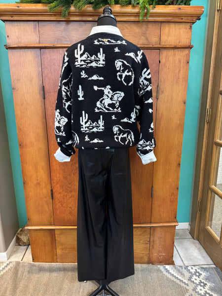 Lysse Hi Waist Faux Leather Wide Leg Pant