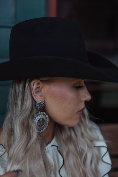 ALZ Stamped Statement Post Earring