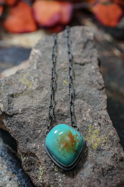 Link Chain Turquoise Necklace