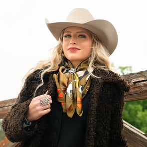 Fringe Scarves- Girl & Bison