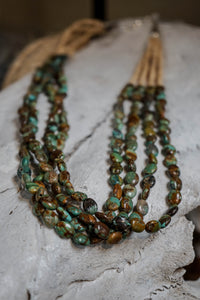 Fall Beauty 4 Strand Turquoise Necklace