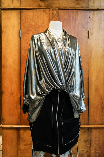 Joseph Ribkoff Matte Metallic Top