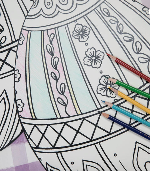 Hester & Cook Die-Cut Coloring Easter Egg Placemat