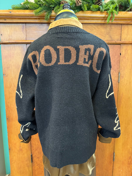 Lucky & Blessed Rodeo Boot Stitch Knit Sweater