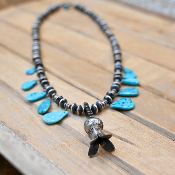 PBD Turquoise Pedal Blossom Necklace