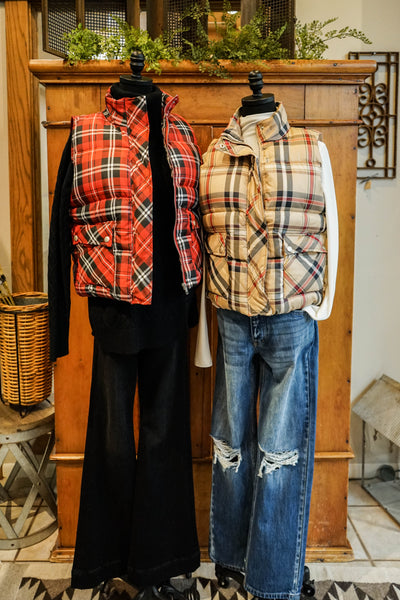 The Plaid Puffer Vest