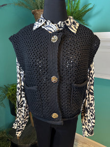 Esqualo Fancy Button Cardi Sweater