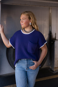 She & Sky Game Day Cable Sweater
