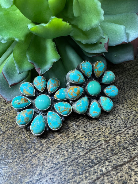 ALZ Anna Spencer Turquoise Cluster Earrings