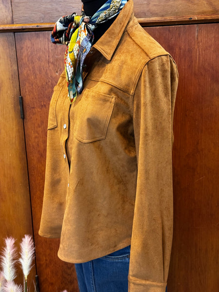 FDJ Long Sleeve Suede Shirt