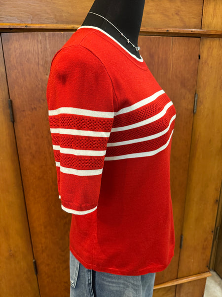 Liverpool Crew Neck Stripe Short Sleeve Top