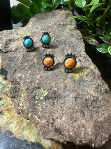 ALZ Round Post Earring