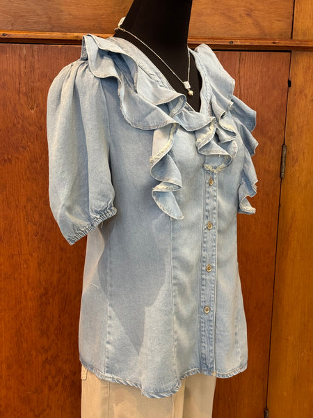 Lucky & Blessed Ruffle Top