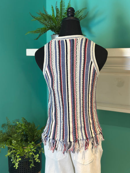 FDJ Vertical Stripe Cami Sweater