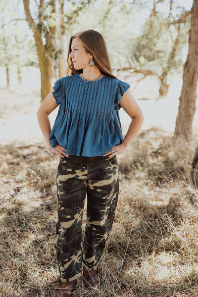 Pintuck Pleated Top