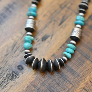 Rose Martin Handmade Navajo Pearl/Turquoise Necklace