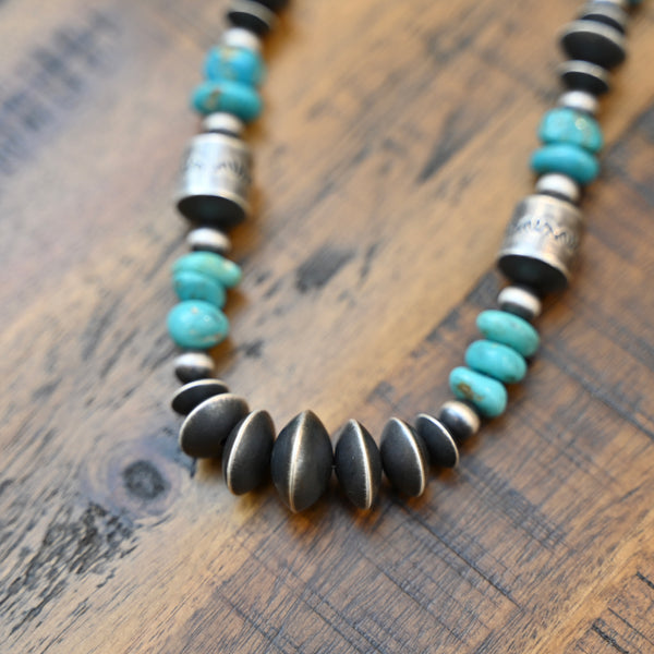 Rose Martin Handmade Navajo Pearl/Turquoise Necklace