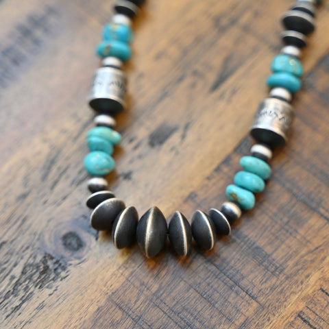 Rose Martin Handmade Navajo Pearl/Turquoise Necklace
