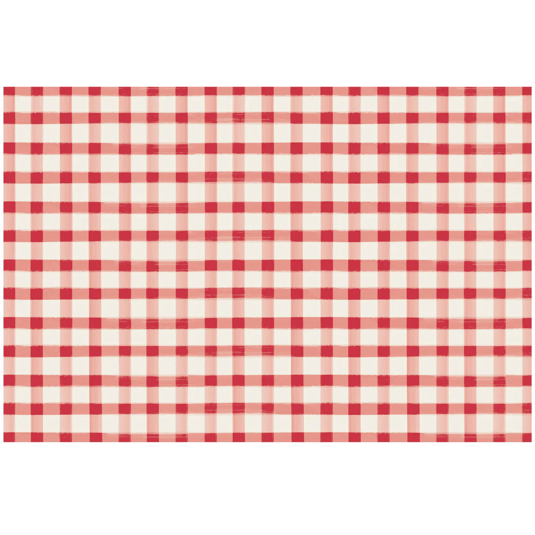 Hester & Cook Red Painted Check Placemats