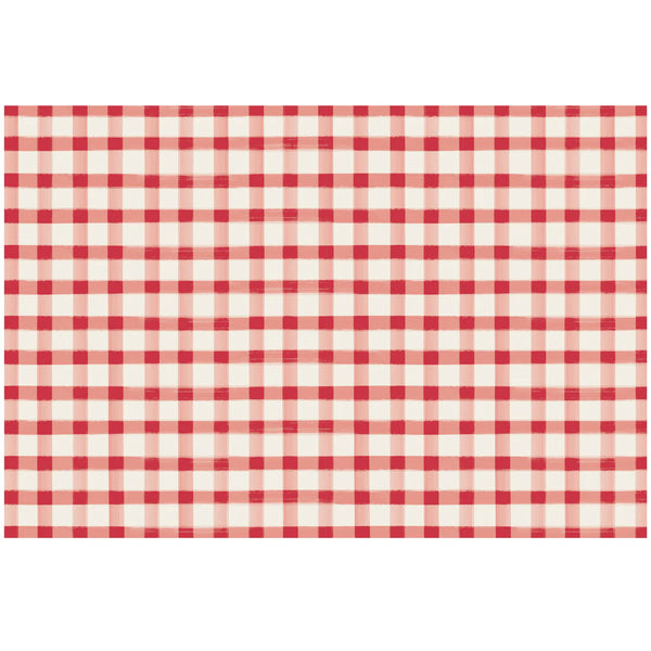 Hester & Cook Red Painted Check Placemats