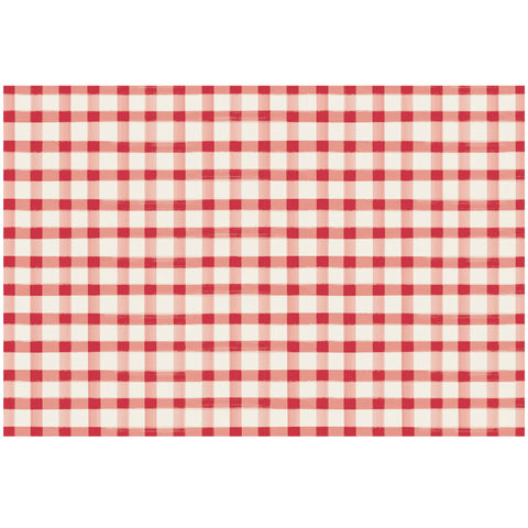 Hester & Cook Red Painted Check Placemats