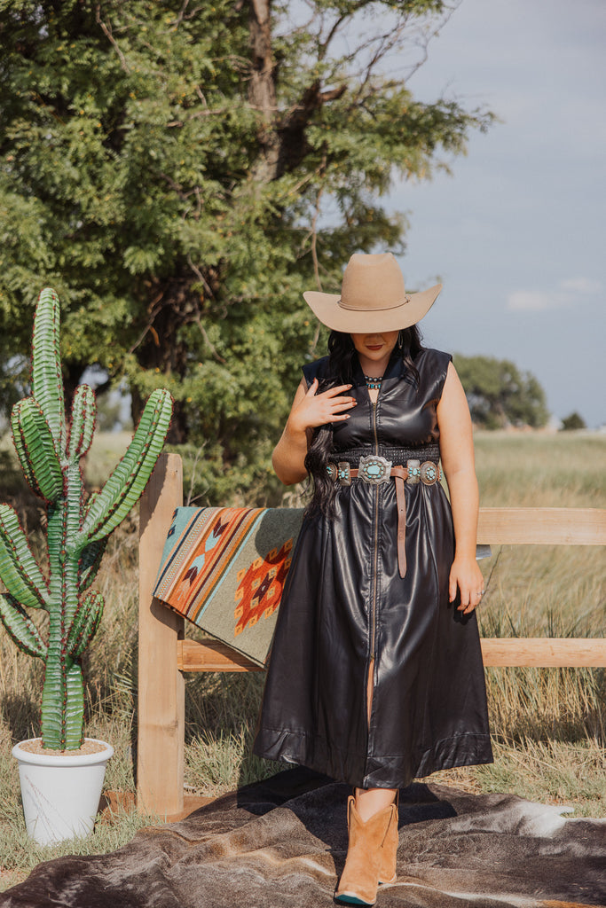 Entro The Dress Sleeveless Faux Leather Cummings Carousel Entro The Dress Sleeveless Faux Leather Cummings Carousel