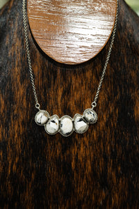 5 Stone White Buffalo Necklace