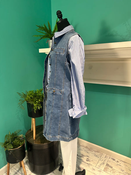 FDJ Long Denim Vest