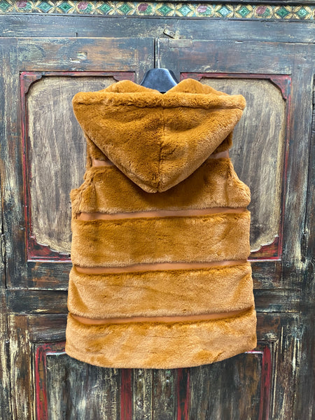 Joseph Ribkoff Faux Fur Hoodie Vest