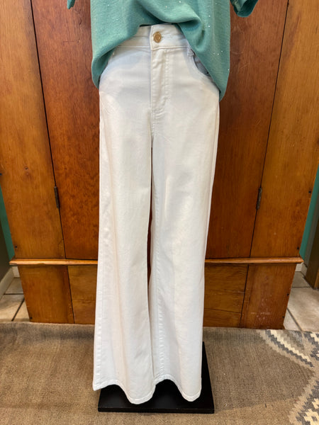 Joseph Ribkoff White Wide Leg Jean