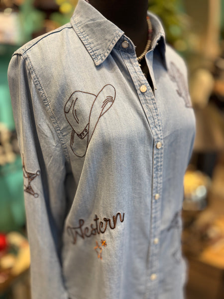 Blue B Western Snap Shirt