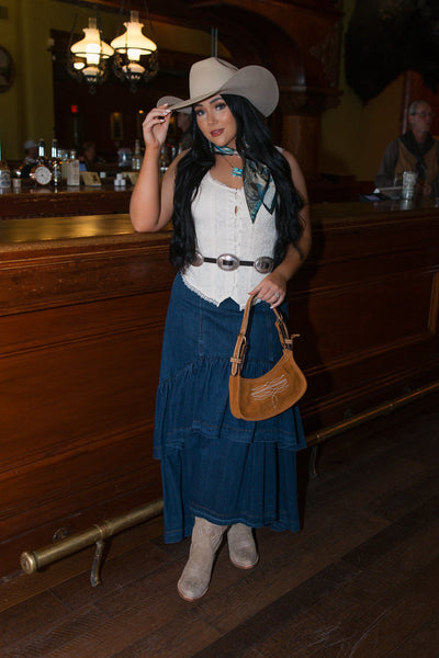 Ivory Outlaw Lace Corset Top